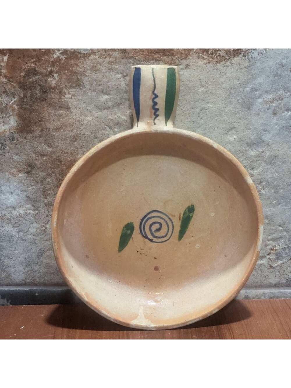 Vintage Mexican Art Pottery Bowl Tonalá Tlaquepaque Folk Art Wall Hanging